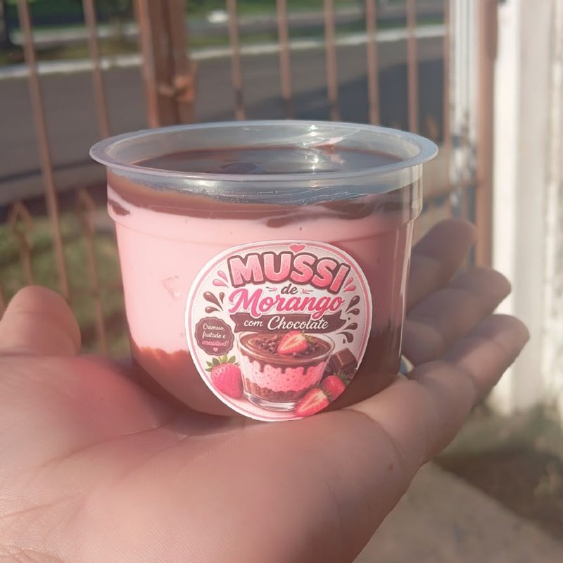 Mousse de morango com chocolate